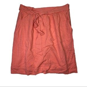 NWT Cremieux Pink Tie Waist Skirt Size 12